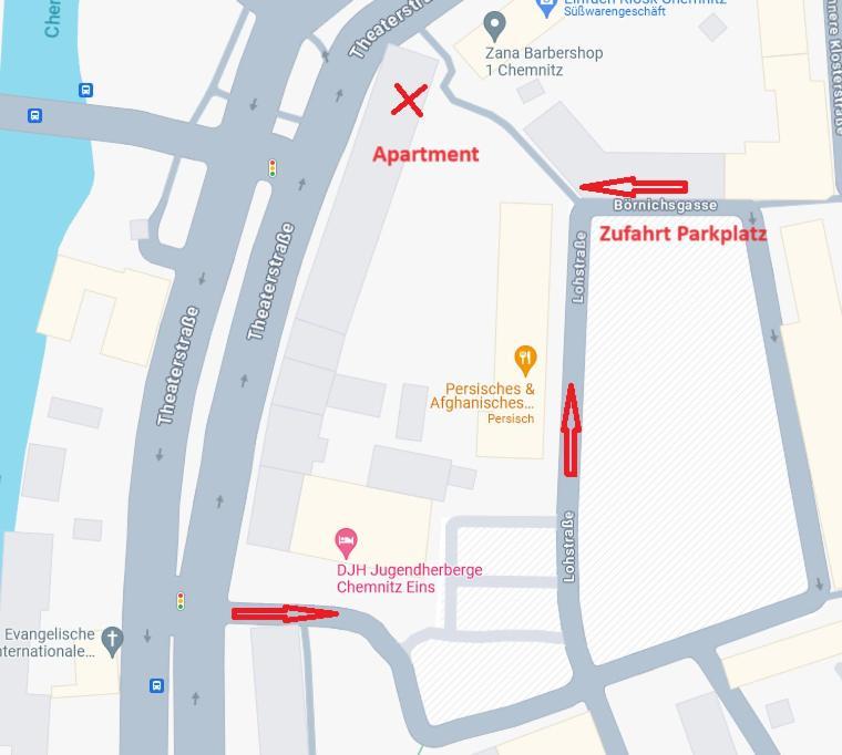 T21 - Apartment Direkt Im Zentrum Mit Parkplatz Chemnitz Esterno foto